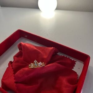 Gold and Silver Women's Crown Ring